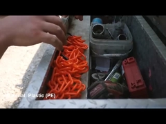 Желтая пластиковая цепь для защитного барьера от погодных условий