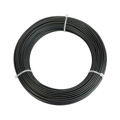 PP/PE/PU/PVC/PA/Nylon 1.2-1.8mm Черный полипропиленовый покрытый стальной провод 7x7 Толерантность ±1% с содержанием Si % 0.1