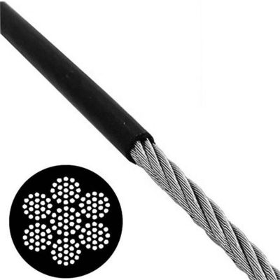 EN Стандарт 7x19 Gym Fitness Steel Cable Tpu Coated Flexible Steel Wire Rope ±1% для Ваших требований