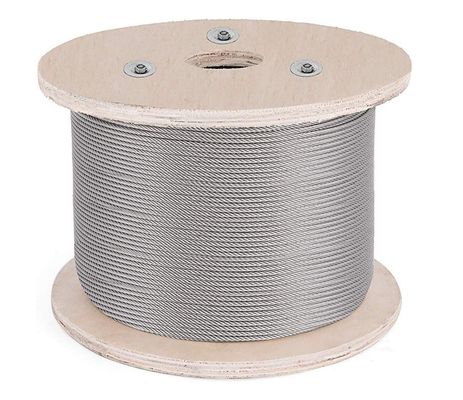 6x12 7FC Неоксидантный кабель DIN/RR-W-401 Стальной кабель Нержавеющая стальная проволока 6*12 SS304 SS316 Нержавеющая верёвка Длина 1000 м/катушка