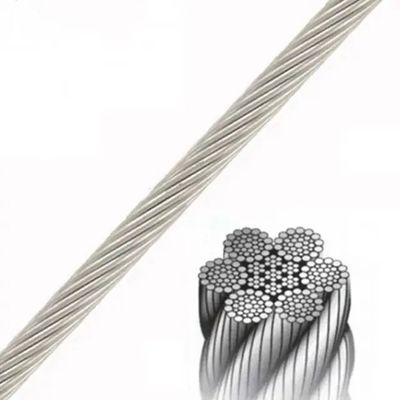 Проводная веревка не вращающаяся 1x19 Guy Wire Galvanized Braided Anti Twisting High Tensile Steel Wire Rope Germany DIN Standard Bright Aircraft Steel Cable