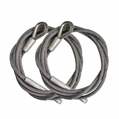 Хорошая цена. Galvanized Steel Wire Rope Sling for Hose Handling Cranes & Provision Cranes &Free Fall Lifeboats With Thimble онлайн