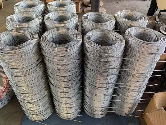 Яркая компактная стальная проволока 4Vx39S 5FC 4 нитей плоская без вращающейся негальванизированной стальной проволоки
